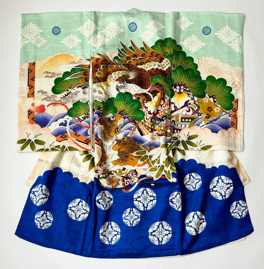 Vintage Silk Japanese Kids Kimono